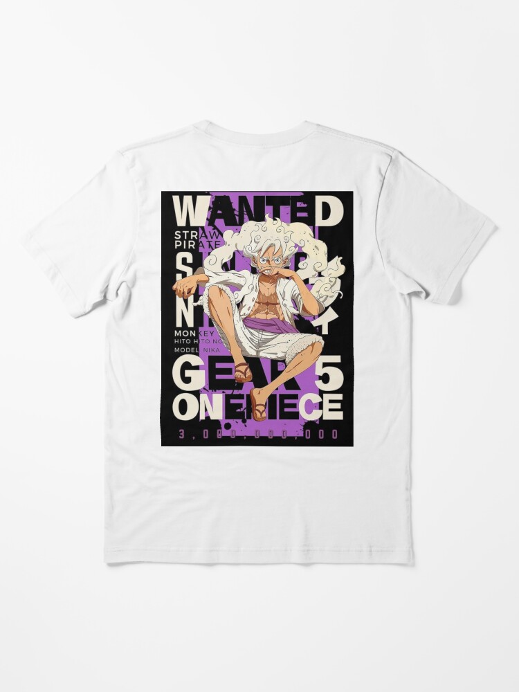 "تيشورت قطن ناعم باللون الأبيض مع شخصية لوفي - جير 5 من أنمي ون بيس" - Image 5